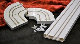 Шинные настенные  карнизы для штор