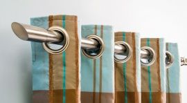 Однорядные карнизы для штор