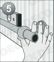 Установка перекладины карниза