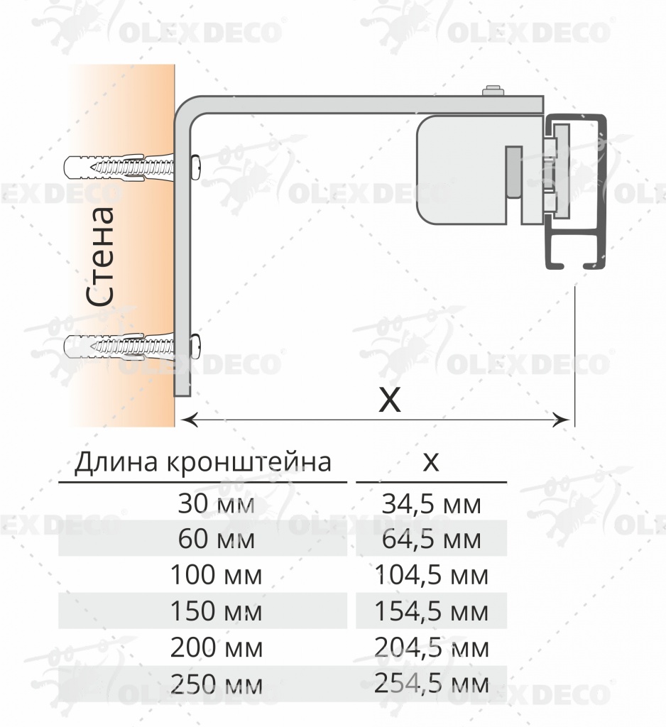 На стену с помощью стенового кронштейна