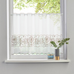 Штора-кафе «Flowers» мокка высота 60см (Ширина 109см)