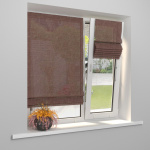 Римская штора «Тулон» индивидуальный размер «Лен» Шоколад