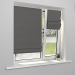 Римская штора «Тулон» индивидуальный размер «Монро» Dim-out Графит