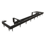 фото стеновой профильный карниз для штор «универсал» с прямыми поворотами к стене двухрядный черный в интернет-магазине Олексдеко