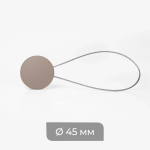 Клипса магнитная Ø4,5 см «Soft touch» с тросом 30 см (Какао)