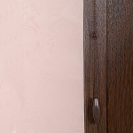 Рулонная штора «Мини» фурнитура Коричневая. Ткань коллекции «Арабеска» Розовый