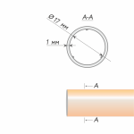 Труба ø19 мм алюминиевая L=4 м для рулонной шторы «Мини»
