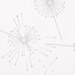 Рулонная штора «UNI 2» фурнитура Коричневая. Ткань коллекции «Одуванчик» Белый