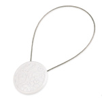 Клипса магнитная «Ривьера» ø6 см для легкого и среднего веса штор с тросом 38 см (БГ)