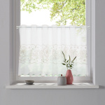 Штора-кафе «Flowers» беж высота 45см (Ширина 270см)