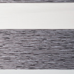 Рулонная штора «Мини День-Ночь» фурнитура Белая. Ткань коллекции «Палермо» Блэк