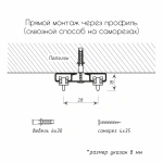 Карниз 2+1 двухрядный без клипсы Белый (L=120 см бегунок)