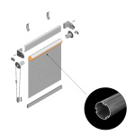 Труба ø44 мм с тремя пазами L=5 м для рулонной шторы