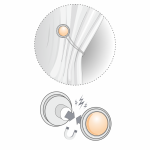 Магнит для кисти «Шато» ø4 см для легкого и среднего веса штор (Х)