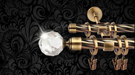 Двухрядные настенные карнизы для штор