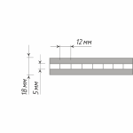 Лента с карманами и тоннелем для подъемных штор 75786/18 Бобина