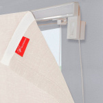 Римская штора белый подъем. мех. «Лен» Молочно-кремовый («Вена» L=120 см H=170 см)