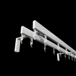 фото стеновой профильный карниз для штор «универсал» двухрядный белый в интернет-магазине Олексдеко