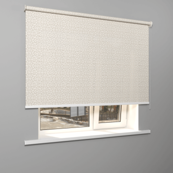 Рулонная штора «Moncada» ø38 фурнитура Белая. Ткань коллекции «Эмволо» Жемчуг (компл. Россия)