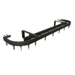 фото стеновой профильный карниз для штор «универсал» с поворотами к стене двухрядный черный в интернет-магазине Олексдеко