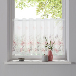 Штора-кафе «Butterfly» сиренево-розовый высота 45см (Ширина 90см)