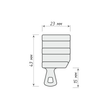 изображение заглушка для гибкого карниза «flexrail classic» на olexdeco.ru