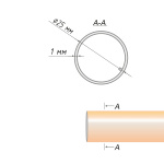 Труба ø25 мм алюминиевая с клейкой лентой L=6 м для рулонной шторы