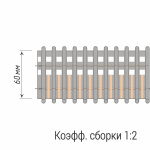 Лента шторная «Карандашная складка» с леской 59601/60 Бобина