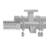 Двухрядный потолочный карниз для штор «Зебрано» (20 ХМ 320)