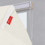 Римская штора белый подъем. мех. «Лен» Жемчужно-белый («Мадрид» L=110 см H=170 см)