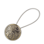 Клипса магнитная «Ривьера» ø7 см для тяжелого веса штор с тросом 30 см (А)