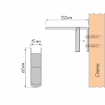 фото стеновой профильный карниз для штор «универсал» с прямыми поворотами к стене двухрядный белый в интернет-магазине Олексдеко