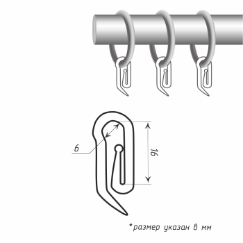 изображение крючок французский усиленный «бреша» упак. 100 шт на olexdeco.ru