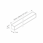 Поворотный стержень 4-гранный 5х5 мм (Фибергласс L=5,8 м)