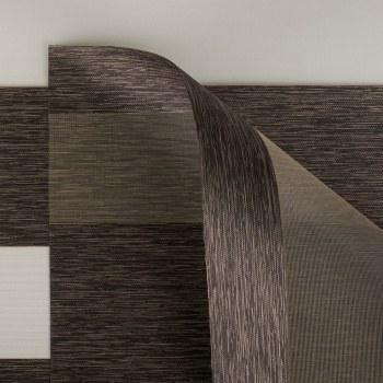 Ткань для рулонных штор «День-ночь» коллекция «Саванна» Шоколад