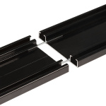 Алюминиевый потолочный карниз «Верона» двухрядный Черный (340-2 ролик)