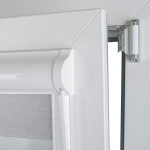 Рулонная штора «UNI 2 День-Ночь» фурнитура Белая. Ткань коллекции «Саванна» Муссон