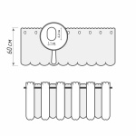 Ткань для штор-кафе коллекция «Flowers» мокка (На отрез высота 60см)