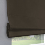 Римская штора белый подъемный механизм индивидуальный размер «Монро» Dim-out Коричневый