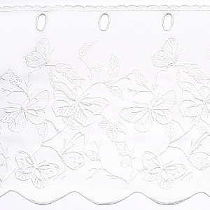 Ткань для штор-кафе коллекция «Butterfly» молоко