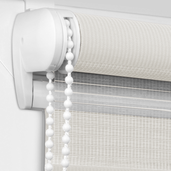 Рулонная штора «Мини День-ночь» Соло/Белый 