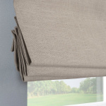 Римская штора черный подъемный механизм индивидуальный размер «Лен» Оливково-серый