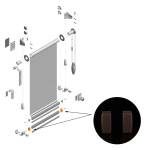 Заглушка для планки нижней стальной Z-образной (Коричневая)