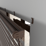 Рулонная штора «MGS День-Ночь» фурнитура Коричневая. Ткань коллекции «Саванна» Шоколад