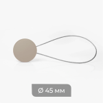 Клипса магнитная Ø4,5 см «Soft touch» с тросом 30 см (Бежевый)