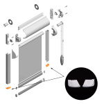 Заглушка нижняя для С-образной направляющей UNI 2 Besta Белая