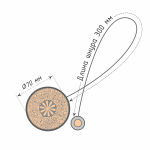 Клипса магнитная «Узор» ø7 см усиленная на кожаном шнуре 30 см (ХМ)
