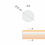 Отвес ø10 мм для рул. кассетной шторы «День-Ночь» (Алюминий)