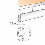 Отвес нижний алюминиевый белый L= 4 м (Металл)