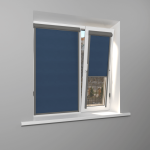 Рулонная штора «UNI 2» фурнитура Темно-серая. Ткань коллекции «Плэин» Сапфировый